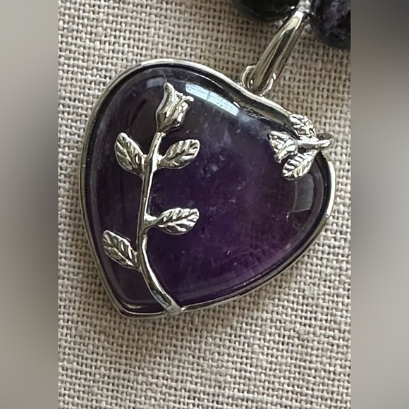 20 inch Amethyst and Charoite bead necklace NWOT - Picture 10 of 15